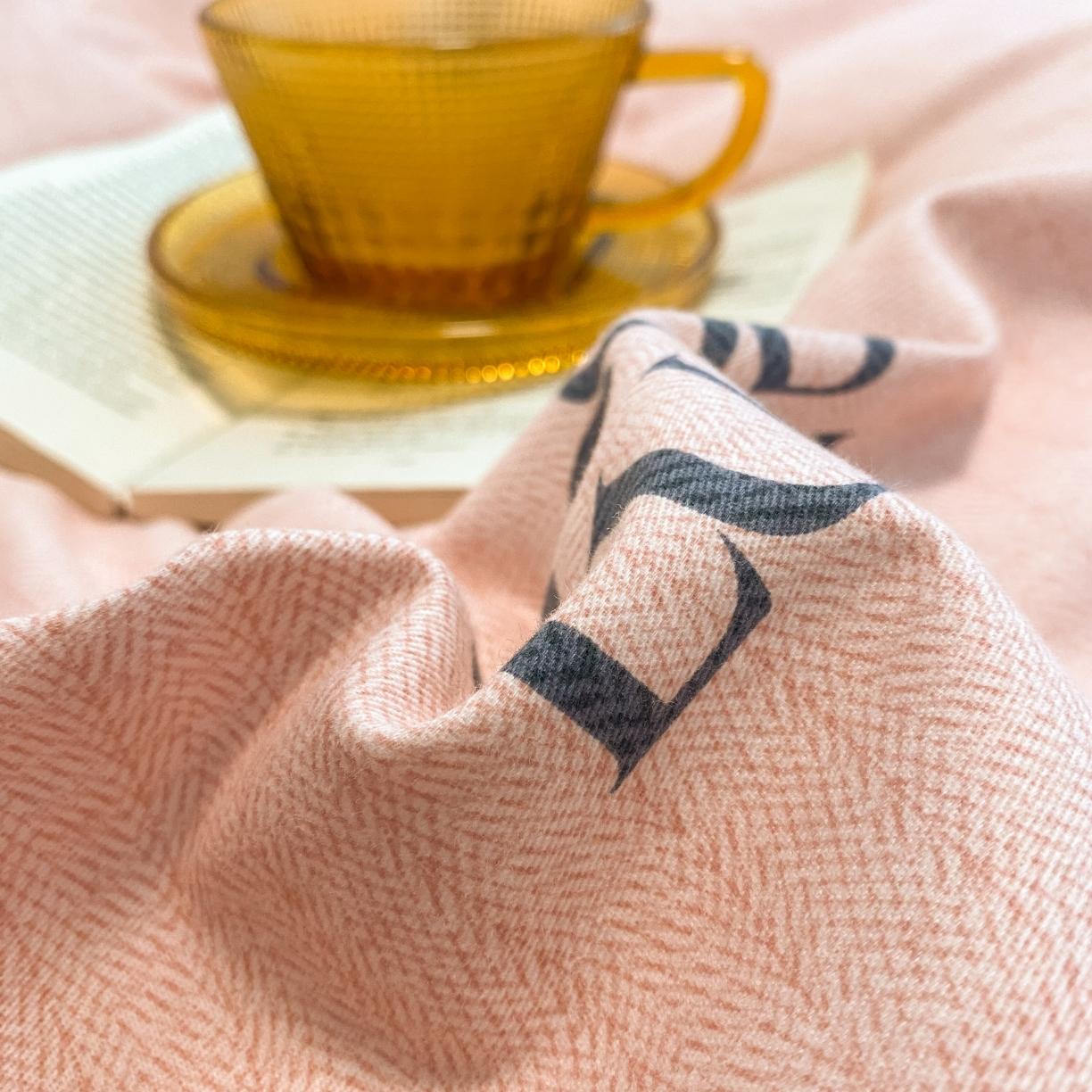 91家纺网 家纺一手货源 找家纺 金爱家 2021新款纯棉磨毛小清新四件套 情人草-粉