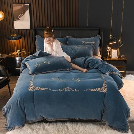 91家纺网 家纺一手货源 找家纺 （总）迷仙巢 2021新款婴儿绒系列四件套盛世