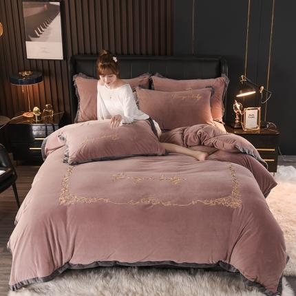 91家纺网 家纺一手货源 找家纺 （总）迷仙巢 2021新款婴儿绒系列四件套盛世