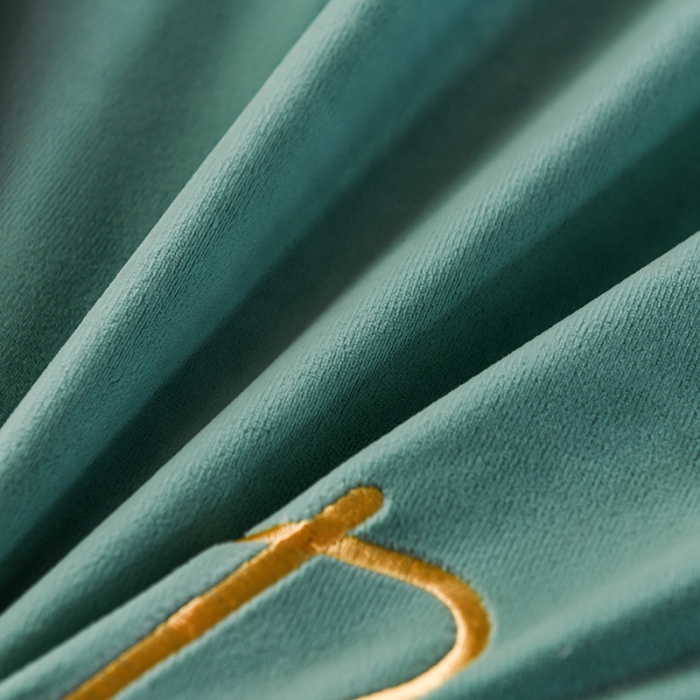 91家纺网 家纺一手货源 找家纺 迷仙巢 2021新款婴儿绒系列四件套盛世 盛世-豆绿