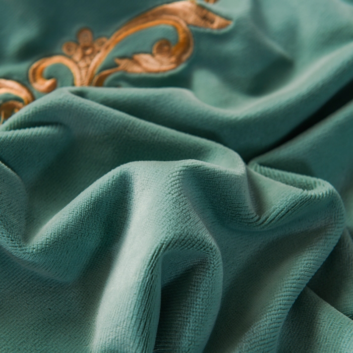 91家纺网 家纺一手货源 找家纺 迷仙巢 2021新款婴儿绒系列四件套盛世 盛世-豆绿