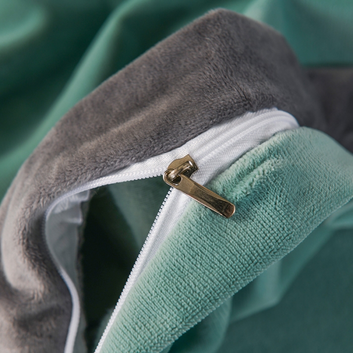 91家纺网 家纺一手货源 找家纺 迷仙巢 2021新款婴儿绒系列四件套盛世 盛世-豆绿