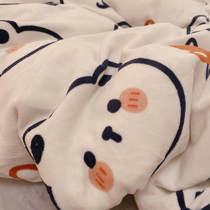 91家纺网 家纺一手货源 找家纺 (总）沐棉家纺2021新款卡通牛奶绒四件套