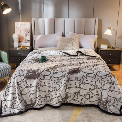 91家纺网 家纺一手货源 找家纺 新印象 2021新款四季款复合羊羔绒 犇牛冲天-咖