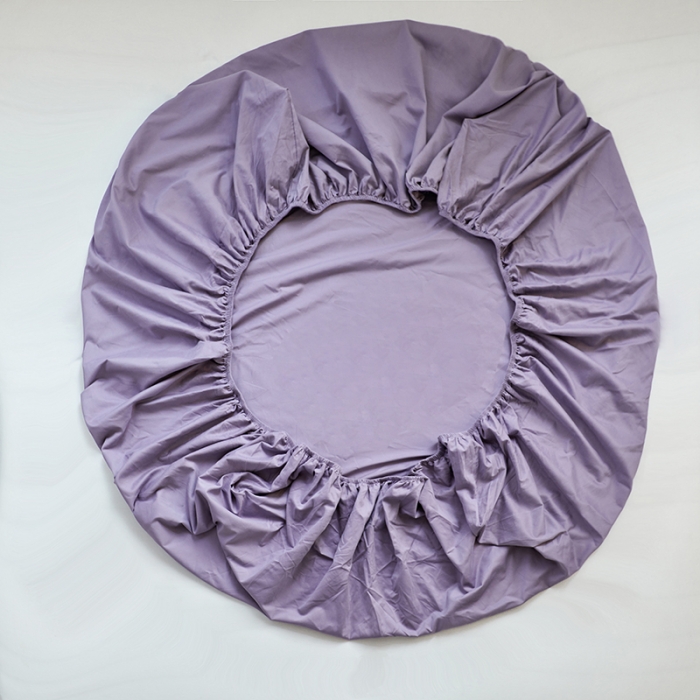 91家纺网 家纺一手货源 找家纺 小米笠 2021年新100支100s全棉磨毛抗菌床笠三件套 香芋紫