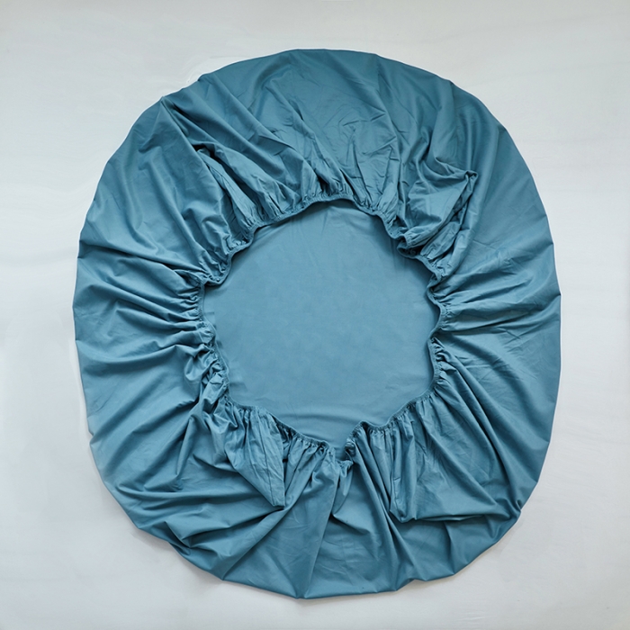 91家纺网 家纺一手货源 找家纺 小米笠 2021年新100支100s全棉磨毛抗菌床笠三件套 月光蓝