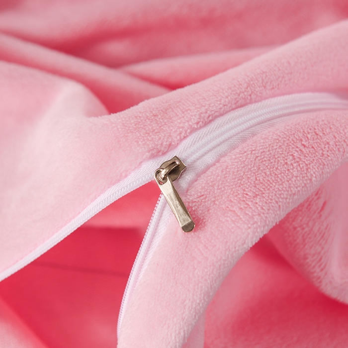 91家纺网 家纺一手货源 找家纺 迷仙巢 2021新款牛奶绒系列四件套典雅 典雅-粉玉