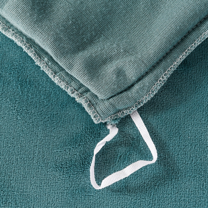 91家纺网 家纺一手货源 找家纺 迷仙巢 2021新款牛奶绒系列四件套枫叶 枫叶-豆绿