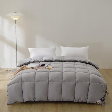 91家纺网 家纺一手货源 找家纺 壹张床 2025新款亲肤羽丝绒冬被 灰色