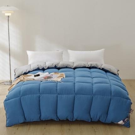 壹张床 2025新款亲肤羽丝绒冬被 蓝灰