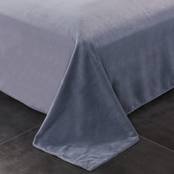 91家纺网 家纺一手货源 找家纺 迷仙巢 2021新款牛奶绒系列四件套枫叶 枫叶-高级灰