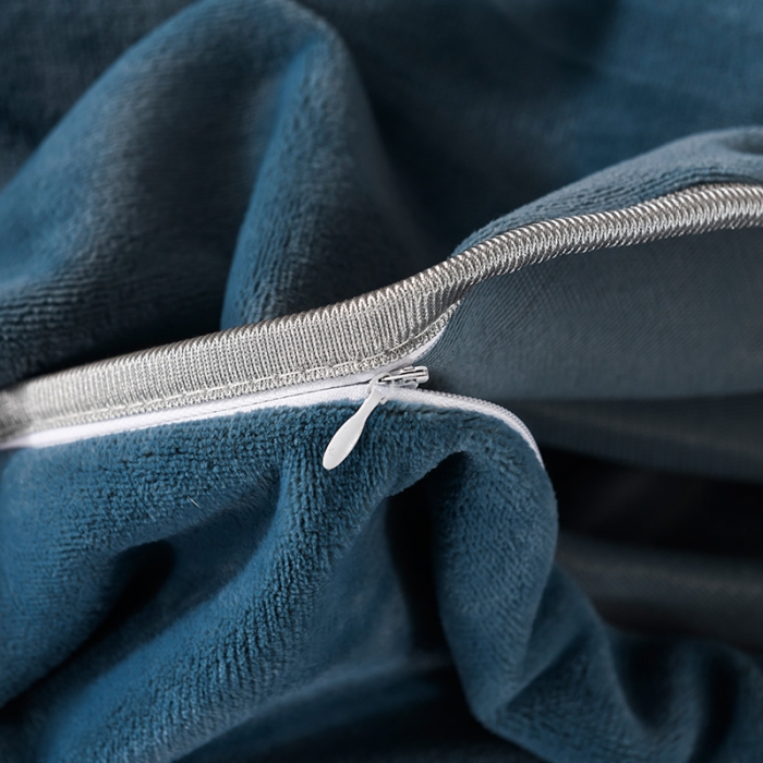 91家纺网 家纺一手货源 找家纺 迷仙巢 2021新款牛奶绒系列四件套公主 公主-宾利蓝