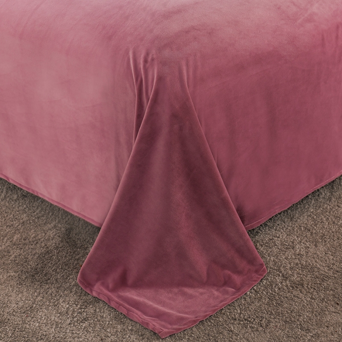 91家纺网 家纺一手货源 找家纺 迷仙巢 2021新款婴儿绒系列四件套倾城 倾城-豆沙