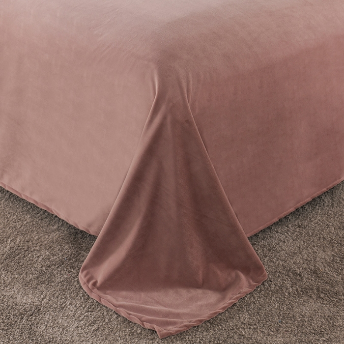 91家纺网 家纺一手货源 找家纺 迷仙巢 2021新款婴儿绒系列四件套倾城 倾城-浅咖