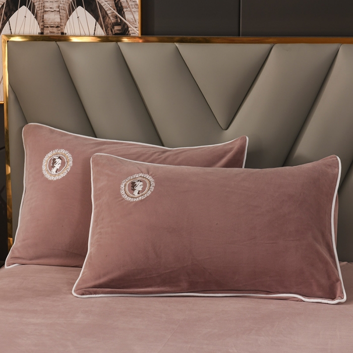 91家纺网 家纺一手货源 找家纺 迷仙巢 2021新款婴儿绒系列四件套倾城 倾城-浅咖