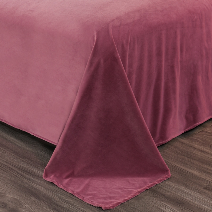 91家纺网 家纺一手货源 找家纺 迷仙巢 2021新款婴儿绒系列四件套盛世 盛世-豆沙