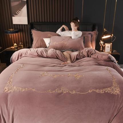 迷仙巢 2021新款婴儿绒系列四件套盛世 盛世-浅咖