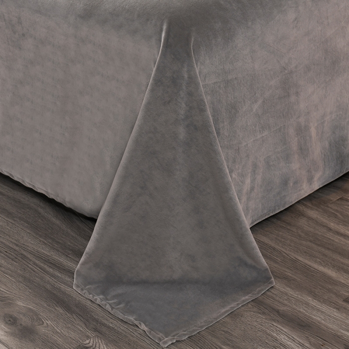 91家纺网 家纺一手货源 找家纺 迷仙巢 2021新款婴儿绒系列四件套盛世 盛世-绅士灰