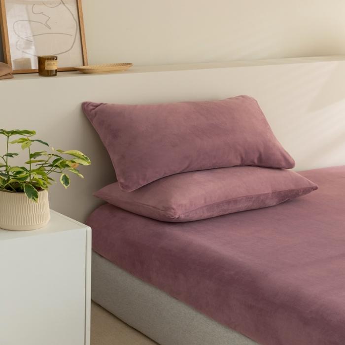 91家纺网 家纺一手货源 找家纺 法芙娜 加厚牛奶绒床笠 单层吸湿绒床笠 魅力紫