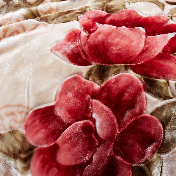 91家纺网 家纺一手货源 找家纺 宜派家纺 2021新款双层加厚拉舍尔毛毯 278粉