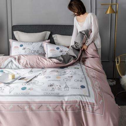 91家纺网 家纺一手货源 找家纺 （总）朵希曼2023新款60S数码长绒棉套件