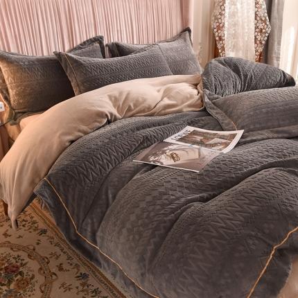 91家纺网 家纺一手货源 找家纺 （总）绒世界 2021新款秋冬煕暖绒X波西米亚系列四件套