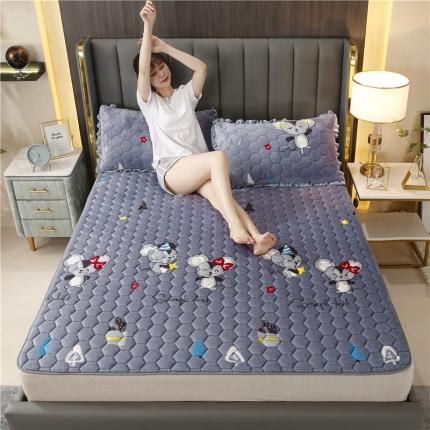 91家纺网 家纺一手货源 找家纺 （总）东宇床垫 2022新款牛奶绒薄款床垫三件套