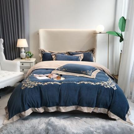 馨蕊2021秋冬轻奢煦暖绒 巴比伦系列 巴比伦-藏蓝