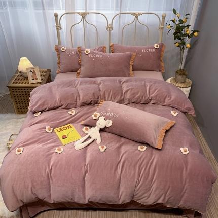 91家纺网 家纺一手货源 找家纺 （总）馨蕊2021秋冬新品轻奢煦暖绒 那时花开系列