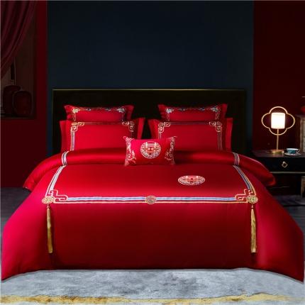 91家纺网 家纺一手货源 找家纺 （总）宏羽纺 2021新款全棉全棉刺绣系列多件套