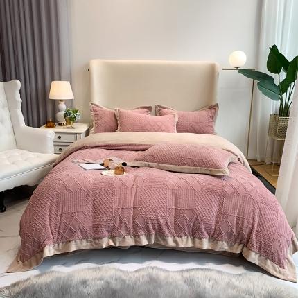 91家纺网 家纺一手货源 找家纺 （总）馨蕊2021秋冬新品轻奢煦暖绒 唯爱系列实拍图