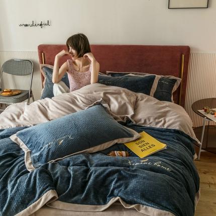 馨蕊2021秋冬新品轻奢煦暖绒奥斯汀系列模特图 奥斯汀-藏蓝