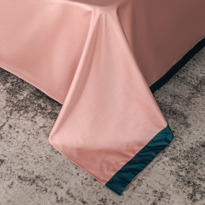 91家纺网 家纺一手货源 找家纺 朵希曼2023新款60S数码长绒棉套件 风雅小筑-绿