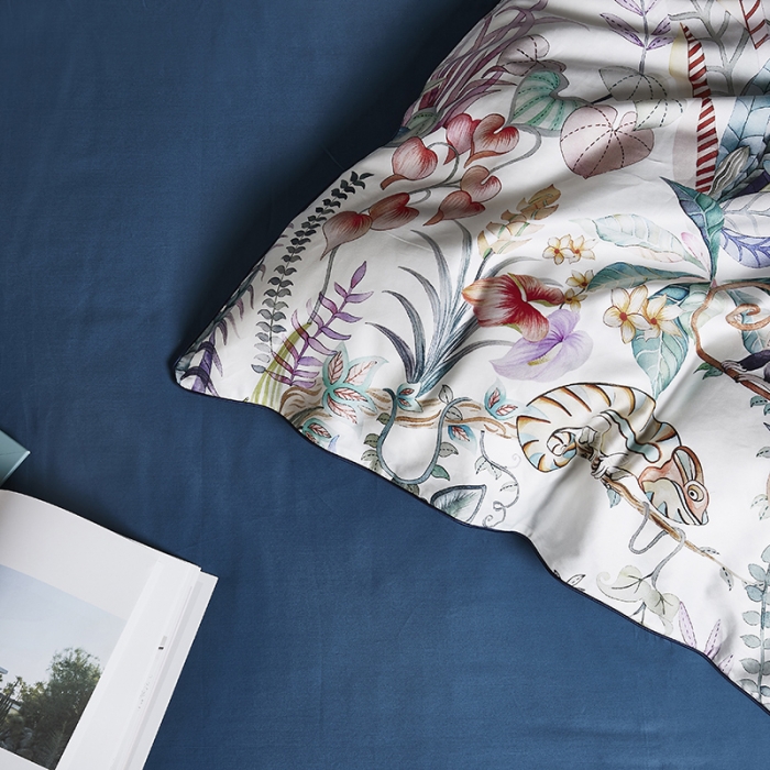 91家纺网 家纺一手货源 找家纺 朵希曼2023新款60S数码长绒棉套件 花颜岁月