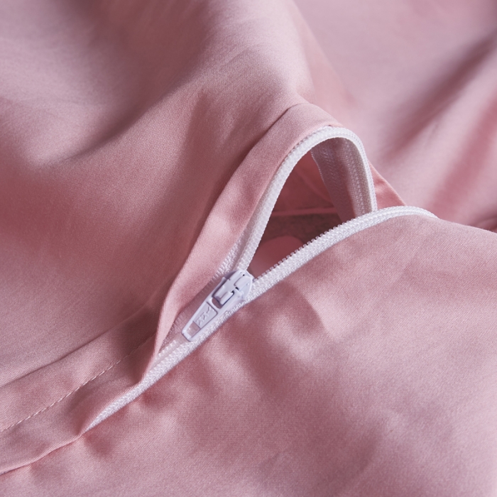 91家纺网 家纺一手货源 找家纺 朵希曼2023新款60S数码长绒棉套件 火烈鸟（粉）