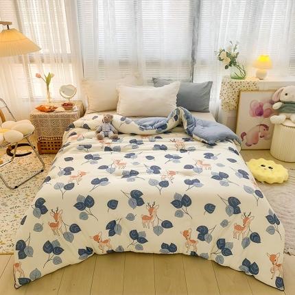 91家纺网 家纺一手货源 找家纺 寐居 2021针织棉印花冬被 仙踪小鹿