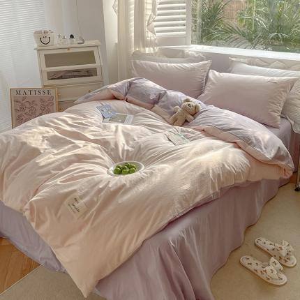 91家纺网 家纺一手货源 找家纺 （总）寐居 2021水洗色织全棉四件套