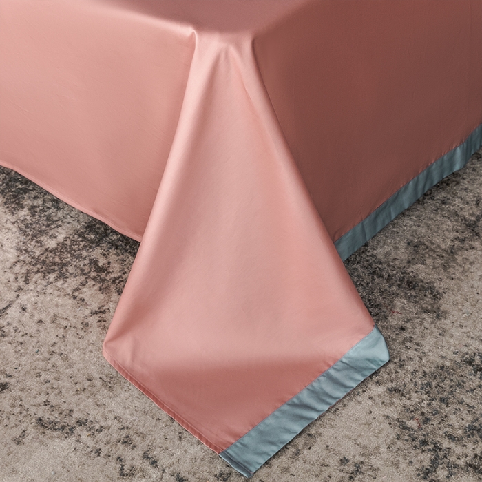 91家纺网 家纺一手货源 找家纺 朵希曼2023新款60S数码长绒棉套件 恋暮阳光-蓝