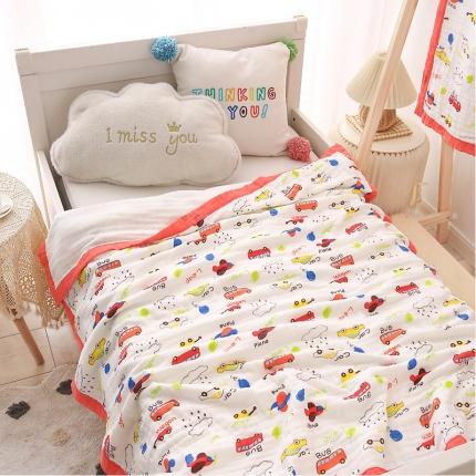 91家纺网 家纺一手货源 找家纺 朴尔 2021年婴幼儿泡泡纱全棉六层纱布盖毯浴巾 汽车家族