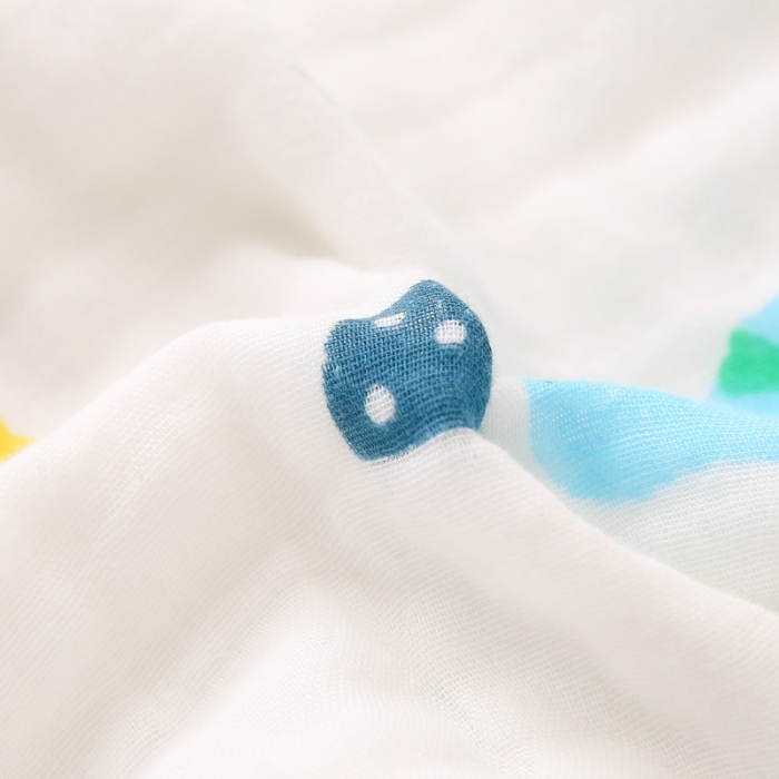 91家纺网 家纺一手货源 找家纺 朴尔 2021年婴幼儿泡泡纱全棉六层纱布盖毯浴巾 恐龙世界