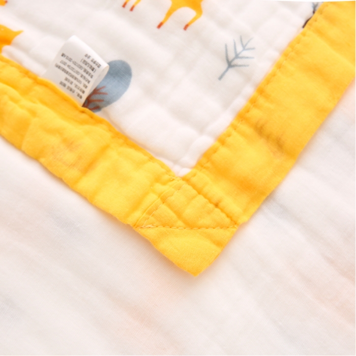 91家纺网 家纺一手货源 找家纺 朴尔 2021年婴幼儿泡泡纱全棉六层纱布盖毯浴巾 梅花鹿