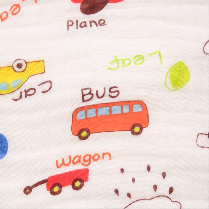 91家纺网 家纺一手货源 找家纺 朴尔 2021年婴幼儿泡泡纱全棉六层纱布盖毯浴巾 汽车家族