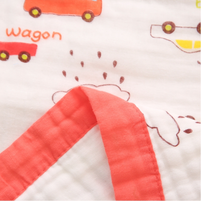 91家纺网 家纺一手货源 找家纺 朴尔 2021年婴幼儿泡泡纱全棉六层纱布盖毯浴巾 汽车家族