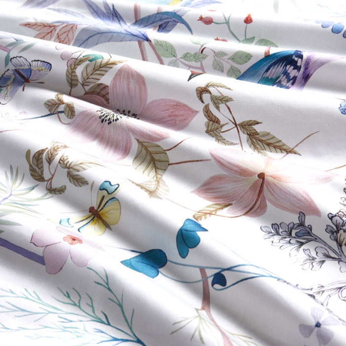 91家纺网 家纺一手货源 找家纺 朵希曼2023新款60S数码长绒棉套件 陌上花开