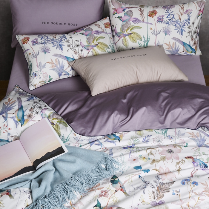 91家纺网 家纺一手货源 找家纺 朵希曼2023新款60S数码长绒棉套件 陌上花开