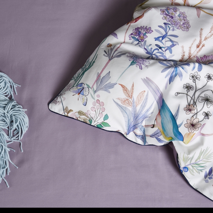 91家纺网 家纺一手货源 找家纺 朵希曼2023新款60S数码长绒棉套件 陌上花开