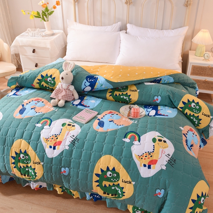 91家纺网 家纺一手货源 找家纺 （总）甜之梦 2025新款全棉印花夹棉抗菌被套可定制任何尺寸