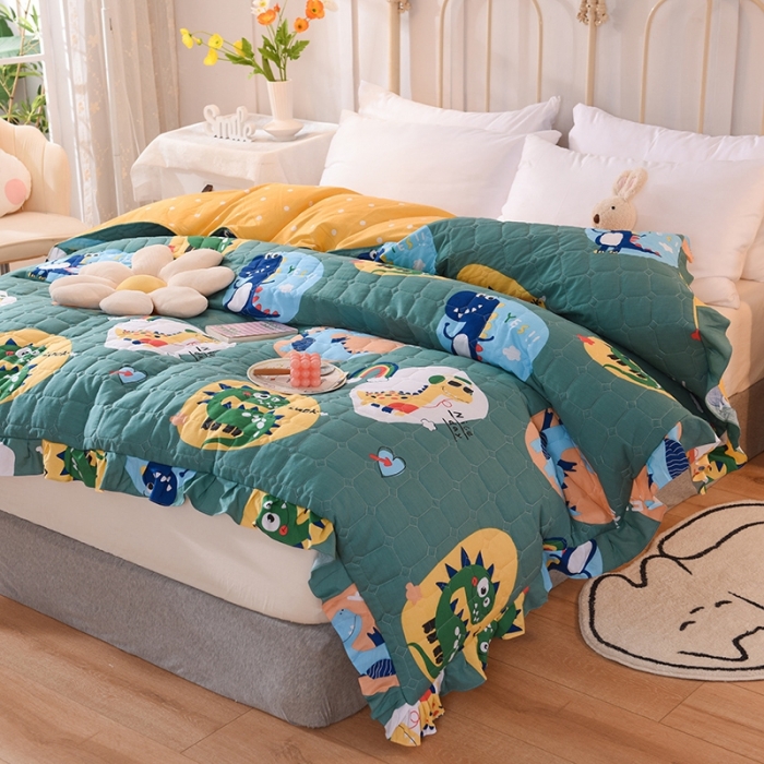 91家纺网 家纺一手货源 找家纺 （总）甜之梦 2025新款全棉印花夹棉抗菌被套可定制任何尺寸