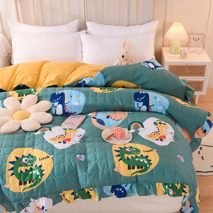 91家纺网 家纺一手货源 找家纺 （总）甜之梦 2025新款全棉印花夹棉抗菌被套可定制任何尺寸