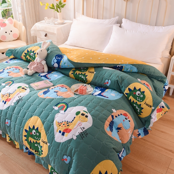 91家纺网 家纺一手货源 找家纺 （总）甜之梦 2025新款全棉印花夹棉抗菌被套可定制任何尺寸